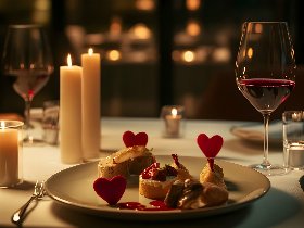 Romantik bei Kerzenschein mit 4-Gang-Menü